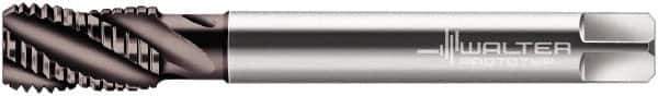 Walter-Prototyp - M8x1.00 Metric Fine 4 Flute 6HX Bottoming Spiral Flute Tap - Cobalt, Hardlube Finish, 90mm OAL, Right Hand Flute, Right Hand Thread, Series 2156062 - Exact Tool & Supply