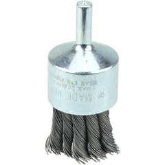 Vortec Pro 1″ Knot Wire End Brush, 1/4″ Stem, .020″ Steel Fill, 1/4″ Stem - Exact Tool & Supply
