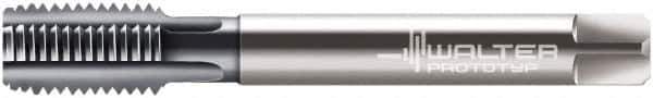 Walter-Prototyp - M12x1.00 Metric Fine 6HX 4 Flute TiCN Finish Powdered Metal Straight Flute Machine Tap - Bottoming, Right Hand Thread, 100mm OAL, 21mm Thread Length, Oversize - Exact Tool & Supply