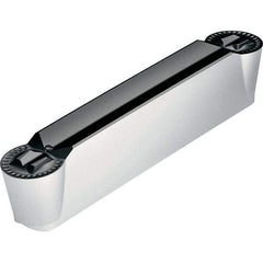 Walter - 8GX30 RD4 Grade WKP23S, 8mm Cutting Width Carbide Grooving Insert - 4.5mm Max Depth of Cut, Neutral, 4mm Corner Radius, Al2O3/TiN Finish - Exact Tool & Supply