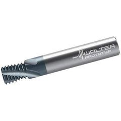 Walter-Prototyp - 0.315" Cutting Diam, 3 Flute, Solid Carbide Helical Flute Thread Mill - Internal Thread, 14.82mm LOC, 58mm OAL, 8mm Shank Diam - Exact Tool & Supply