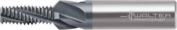 Walter-Prototyp - 0.126" Cutting Diam, 3 Flute, Solid Carbide Helical Flute Thread Mill - Internal Thread, 8.4mm LOC, 57mm OAL, 6mm Shank Diam - Exact Tool & Supply