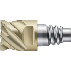 Walter-Prototyp - H4E Carbide End Milling Tip Insert - TiAlN/ZrN Finish, 4 Flutes, 20mm Cutting Diam, 9.85mm Depth of Cut, 21.3mm Extension, 0.0787" Cnr Rad - Exact Tool & Supply
