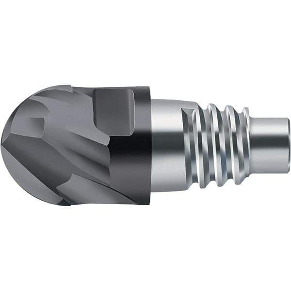 Walter-Prototyp - H8E Carbide Ball Nose Milling Tip Insert - TiAlN Finish, 2 Flutes, 20mm Cutting Diam, 11mm Depth of Cut, 21.3mm Extension, 0.3937" Cnr Rad - Exact Tool & Supply
