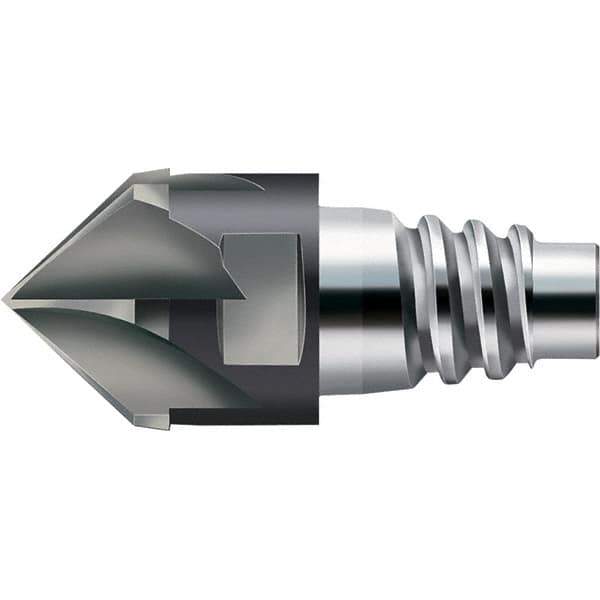 Walter-Prototyp - H3E Carbide Chamfer Milling Tip Insert - TiAlN Finish, 8 Flutes, 16mm Cutting Diam, 6.5mm Depth of Cut, 18.7mm Extension - Exact Tool & Supply