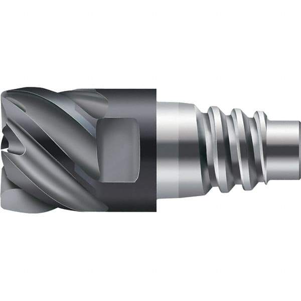 Walter-Prototyp - AH3E Carbide End Milling Tip Insert - TiAlN Finish, 6 Flutes, 15.88mm Cutting Diam, 8.51mm Depth of Cut, 18.69mm Extension - Exact Tool & Supply