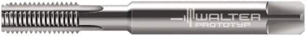 Walter-Prototyp - M10x1.50 Metric 6HX 4 Flute Bright Finish Solid Carbide Straight Flute Machine Tap - Modified Bottoming, Right Hand Thread, 100mm OAL, 24mm Thread Length, Oversize, Through Coolant - Exact Tool & Supply