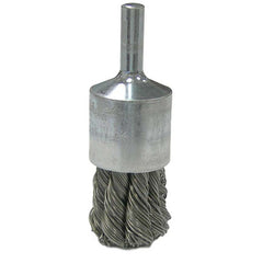 Vortec Pro 3/4″ Knot Wire End Brush, .014″Stainless Steel Fill, 1/4″ Stem - Exact Tool & Supply