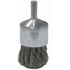 Vortec Pro 1″ Knot Wire End Brush, .014″ Steel Fill, 1/4″ Stem - Exact Tool & Supply