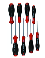 8 Piece - T6; T8; T10; T15; T20; T25; T27; T30 - Torx SoftFinish® Handle Screwdriver Set - Exact Tool & Supply