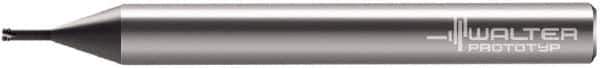 Walter-Prototyp - 0.0906" Cutting Diam, 3 Flute, Solid Carbide Helical Flute Thread Mill - Internal Thread, 1mm LOC, 57mm OAL, 6mm Shank Diam - Exact Tool & Supply