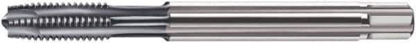 Walter-Prototyp - M8x1.00 Metric Fine, 4 Flute, TiCN Finish, Solid Carbide Spiral Point Tap - Plug Chamfer, Right Hand Thread, 90mm OAL, 22mm Thread Length, 8mm Shank Diam, 6HX Class of Fit, Series 8121006 - Exact Tool & Supply