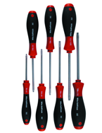 7 Piece - T7s; T8s; T9s; T10s; T15s; T20s; T25s Security - Torx SoftFinish® Cushion Grip Screwdriver Set - Exact Tool & Supply