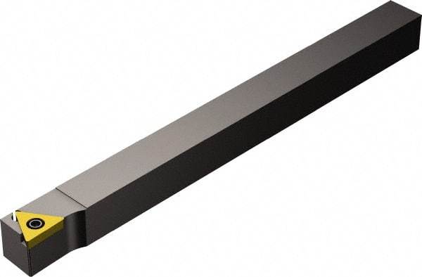 Sandvik Coromant - STJCR/L-S, Right Hand Cut, -3° Lead Angle, 12mm Shank Height x 12mm Shank Width, Neutral Rake Indexable Turning Toolholder - 125mm OAL, TCMT 11 02 04, TCMT 2(1.5)1 Insert Compatibility, Series CoroTurn 107 - Exact Tool & Supply