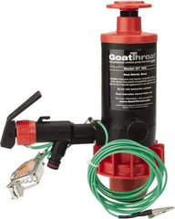 GoatThroat Pumps - 3/8" Outlet, 4 GPM, Polypropylene Hand Operated Transfer Pump - 56" OAL, For up to 55 Gal Drums, For Class I & II Flammable & Combustible Liquids - Exact Tool & Supply