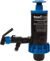 GoatThroat Pumps - 3/8" Outlet, 4 GPM, Polypropylene Hand Operated Transfer Pump - 56" OAL, For up to 55 Gal Drums, For Antifreeze, Caustics, Light Weight Liquids, Wetting Agents & Soaps - Exact Tool & Supply