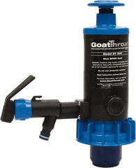 GoatThroat Pumps - 3/8" Outlet, 4 GPM, Polypropylene Hand Operated Transfer Pump - 56" OAL, For up to 55 Gal Drums, For Antifreeze & Other Lightweight Liquids - Exact Tool & Supply