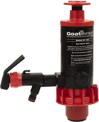 GoatThroat Pumps - 3/8" Outlet, 4 GPM, Polypropylene Hand Operated Transfer Pump - 56" OAL, For up to 55 Gal Drums, For Lightweight Oils & Petroleum Fluids with Flash Point Above 100°F (e.g., Diesel Fuel & Kerosene) - Exact Tool & Supply