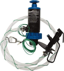 GoatThroat Pumps - 3/8" Outlet, 4 GPM, Polypropylene Hand Operated Transfer Pump - 56" OAL, For up to 55 Gal Drums, For Class I & II Flammable & Combustible Liquids - Exact Tool & Supply