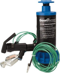 GoatThroat Pumps - 3/8" Outlet, 4 GPM, Polypropylene Hand Operated Transfer Pump - 56" OAL, For up to 55 Gal Drums, For Class I & II Flammable & Combustible Liquids - Exact Tool & Supply