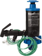 GoatThroat Pumps - 3/8" Outlet, 4 GPM, Polypropylene Hand Operated Transfer Pump - 56" OAL, For up to 55 Gal Drums, For Class I & II Flammable & Combustible Liquids - Exact Tool & Supply