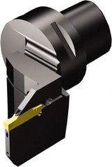 Sandvik Coromant - Cx-R/LF123..C..E Insert, 70mm Head Length, Modular Grooving Cutting Unit Head - Right Hand Cut, System Size C6, Through Coolant, Series CoroCut 1-2 - Exact Tool & Supply