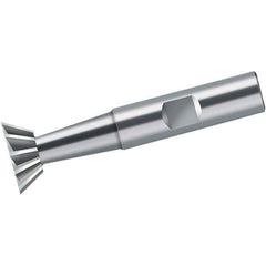 Walter-Prototyp - 25mm Diam x 10mm Width of Cut, 60° Included Angle, Cobalt Dovetail Cutter - Weldon Flat, Uncoated - Exact Tool & Supply
