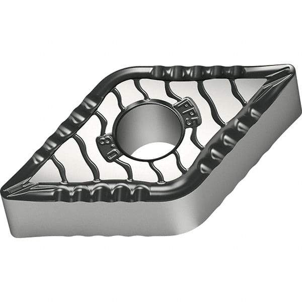 Walter - DNMG441 FP5 Grade WPP10S Carbide Turning Insert - TiCN/Al2O3/TiN Finish, 55° Diamond, 1/2" Inscr Circle, 1/4" Thick, 1/64" Corner Radius - Exact Tool & Supply