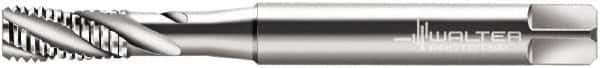 Walter-Prototyp - M3x0.50 Metric 3 Flute 6HX Bottoming Spiral Flute Tap - Cobalt, Bright Finish, 56mm OAL, Right Hand Flute, Right Hand Thread, Series 205106 - Exact Tool & Supply