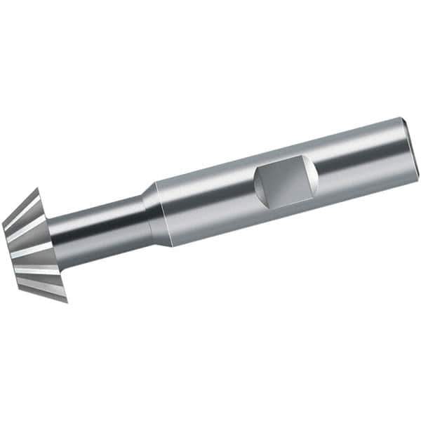 Walter-Prototyp - 12mm Diam x 5mm Width of Cut, 60° Included Angle, Cobalt Dovetail Cutter - Weldon Flat, Uncoated - Exact Tool & Supply