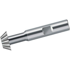 Walter-Prototyp - 12mm Diam x 5mm Width of Cut, 60° Included Angle, Cobalt Dovetail Cutter - Weldon Flat, Uncoated - Exact Tool & Supply
