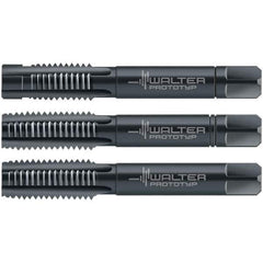 Walter-Prototyp - M4x0.70 Metric, 3 Flute, Modified Bottoming & Plug, Oxide Finish, Cobalt Tap Set - Right Hand Cut, 45mm OAL, 0.4331" Thread Length, 6HX Class of Fit, Series 30063 - Exact Tool & Supply