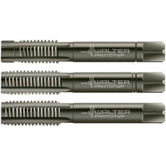 Walter-Prototyp - M3x0.50 Metric, 3 Flute, Modified Bottoming & Plug, Nitride/Oxide Finish, Cobalt Tap Set - Right Hand Cut, 40mm OAL, 0.3543" Thread Length, 6HX Class of Fit, Series 30016 - Exact Tool & Supply