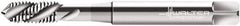 Walter-Prototyp - M5x0.80 Metric 3 Flute 6H Modified Bottoming Spiral Flute Tap - Cobalt, Bright Finish, 70mm OAL, Left Hand Flute, Left Hand Thread, Series P205198 - Exact Tool & Supply
