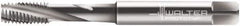 Walter-Prototyp - M8x1.25 Metric 3 Flute 6H Modified Bottoming Spiral Flute Tap - Cobalt, Bright Finish, 90mm OAL, Right Hand Flute, Right Hand Thread, Series 2041210 - Exact Tool & Supply