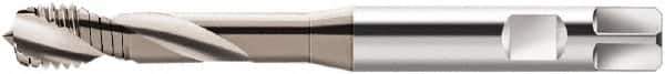 Walter-Prototyp - M8x1.25 Metric 2 Flute 6H Modified Bottoming Spiral Flute Tap - Cobalt, CrN Finish, 90mm OAL, Right Hand Flute, Right Hand Thread, Series S2051604 - Exact Tool & Supply