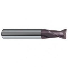 2mm Dia. x 50mm Overall Length 2-Flute Square End Solid Carbide SE End Mill-Round Shank-Center Cut-Firex - Exact Tool & Supply