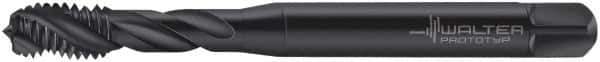 Walter-Prototyp - M8x1.25 Metric 3 Flute 6H Modified Bottoming Spiral Flute Tap - Cobalt, Oxide Finish, 90mm OAL, Right Hand Flute, Right Hand Thread, Series 7051773 - Exact Tool & Supply