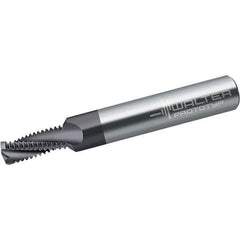 Walter-Prototyp - 0.1969" Cutting Diam, 3 Flute, Solid Carbide Helical Flute Thread Mill - Internal Thread, 11mm LOC, 62mm OAL, 8mm Shank Diam - Exact Tool & Supply