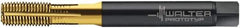 Walter-Prototyp - 1/4-28 UNF 2B Modified Bottoming Thread Forming Tap - Cobalt, TiN Finish, 80.01mm OAL, 15.01mm Thread Length, Right Hand Thread, Series ACP2361745 - Exact Tool & Supply