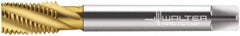 Walter-Prototyp - M14x1.50 Metric Fine 5 Flute 6HX Bottoming Spiral Flute Tap - Cobalt, TiN Finish, 100mm OAL, Right Hand Flute, Right Hand Thread, Series 2156315 - Exact Tool & Supply