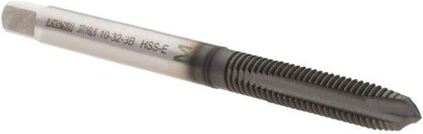 Walter-Prototyp - #10-32 UNF, 3 Flute, Hardlube Finish, Cobalt Spiral Point Tap - Plug Chamfer, Right Hand Thread, 2-3/8" OAL, 18.01mm Thread Length, 4.93mm Shank Diam, 3B Class of Fit, Series A2320302 - Exact Tool & Supply