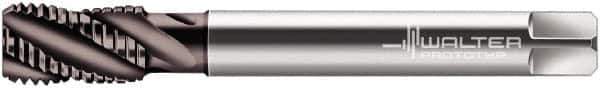 Walter-Prototyp - 1/4-19" BSPP, 5 Flutes, Bottoming Chamfer, Hardlube Coated, Cobalt British Standard Pipe Tap - 0.4331" Shank Diam, 0.3543" Square Size, Series 2456062 - Exact Tool & Supply