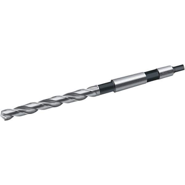Walter-Titex - 16.5mm, 2MT 130° Point Cobalt Taper Shank Drill Bit - Bright Finish, 125mm Flute Length, 223mm OAL, Spiral Flute, Series A4244 - Exact Tool & Supply