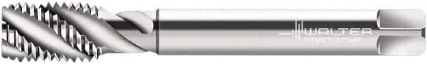 Walter-Prototyp - 7/16-20 UNF, 4 Flute, 45° Helix, Modified Bottoming Chamfer, Bright Finish, Cobalt Spiral Flute STI Tap - Right Hand Flute, 3-15/16" OAL, 0.3543" Shank Diam, 0.5118" Thread Length, 3B Class of Fit, Series P235599 - Exact Tool & Supply