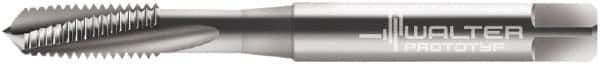 Walter-Prototyp - M6x1.00 Metric 3 Flute 6H Plug Spiral Flute Tap - Cobalt, Bright Finish, 80mm OAL, Right Hand Flute, Right Hand Thread, Series 20411 - Exact Tool & Supply