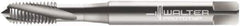 Walter-Prototyp - #2-56 UNC 3 Flute 2B Modified Bottoming Spiral Flute Tap - Cobalt, Bright Finish, 45mm OAL, Right Hand Flute, Right Hand Thread, Series 22410 - Exact Tool & Supply