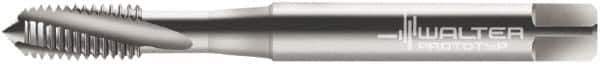 Walter-Prototyp - M5x0.50 Metric Fine 3 Flute 6H Modified Bottoming Spiral Flute Tap - Cobalt, Bright Finish, 70mm OAL, Right Hand Flute, Right Hand Thread, Series 21410 - Exact Tool & Supply