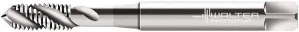 Walter-Prototyp - M6x1.00 Metric 3 Flute 4H Modified Bottoming Spiral Flute Tap - Cobalt, Bright Finish, 80mm OAL, Right Hand Flute, Right Hand Thread, Series P20509 - Exact Tool & Supply