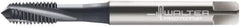 Walter-Prototyp - M5x0.80 Metric 3 Flute 6H Modified Bottoming Spiral Flute Tap - Cobalt, TiCN Finish, 70mm OAL, Right Hand Flute, Right Hand Thread, Series 2041006 - Exact Tool & Supply